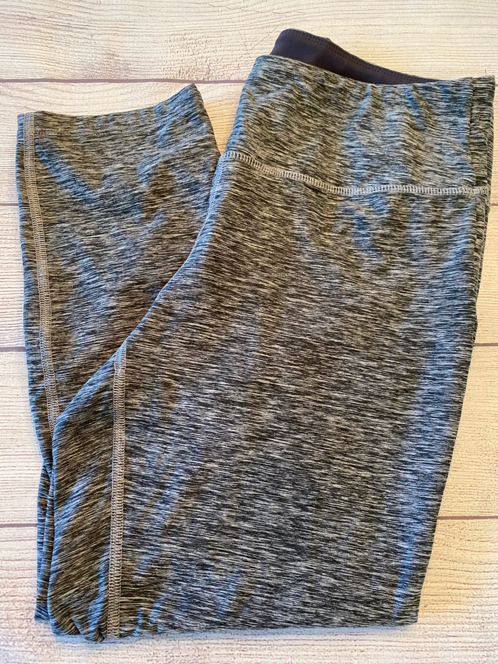 New Balance Heather Gray and Black Active Leggings
